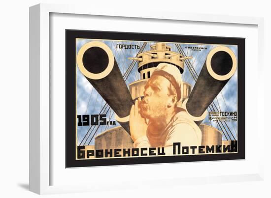 Battleship Potemkin 1905-Anton Lavinsky-Framed Art Print