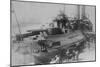 Battleship Tsarevich Docked at Port of New York-null-Mounted Art Print