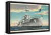 Battleship USS New York-null-Framed Stretched Canvas