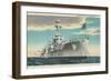 Battleship USS New York-null-Framed Art Print