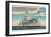 Battleship USS New York-null-Framed Art Print