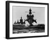 Battleship USS Pennsylvania Is Followed by Three Cruisers-null-Framed Photo