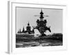 Battleship USS Pennsylvania Is Followed by Three Cruisers-null-Framed Photo