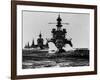 Battleship USS Pennsylvania Is Followed by Three Cruisers-null-Framed Photo