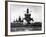 Battleship USS Pennsylvania Leading Convoy of Cruisers Moving in Line Into Lingayen Gulf-null-Framed Photographic Print