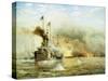 Battleships at War-James Gale Tyler-Stretched Canvas