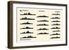 Battleships-Bb, Heavy Cruisers-CA, Light Cruisers-CL-null-Framed Art Print