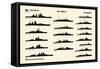 Battleships-Bb, Heavy Cruisers-CA, Light Cruisers-CL-null-Framed Stretched Canvas