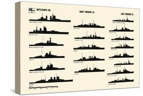 Battleships-Bb, Heavy Cruisers-CA, Light Cruisers-CL-null-Stretched Canvas