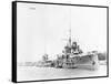 Battleships in Harbor-null-Framed Stretched Canvas