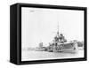 Battleships in Harbor-null-Framed Stretched Canvas