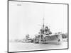 Battleships in Harbor-null-Mounted Photographic Print