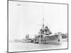 Battleships in Harbor-null-Mounted Photographic Print