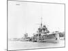 Battleships in Harbor-null-Mounted Photographic Print