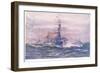 Battleships of the White Era at Sea, 1915-William Lionel Wyllie-Framed Giclee Print