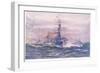 Battleships of the White Era at Sea, 1915-William Lionel Wyllie-Framed Giclee Print