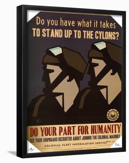 Battlestar Galactica Do Your Part for Humanity TV Poster Print-null-Framed Poster