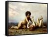 Battling Boys, 1889-Leon Bazile Perrault-Framed Stretched Canvas