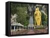 Batu Caves, Hindu Shrine, With Statue of Lord Muruguan, Selangor, Malaysia, Southeast Asia, Asia-Jochen Schlenker-Framed Stretched Canvas