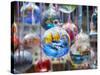 Baubles for Sale in Colmar Christmas Market.-Jon Hicks-Stretched Canvas
