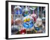 Baubles for Sale in Colmar Christmas Market.-Jon Hicks-Framed Photographic Print