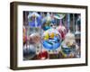 Baubles for Sale in Colmar Christmas Market.-Jon Hicks-Framed Photographic Print