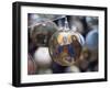 Baubles for Sale in the Viennese Christmas Market, Vienna, Austria.-Jon Hicks-Framed Photographic Print