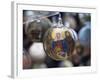 Baubles for Sale in the Viennese Christmas Market, Vienna, Austria.-Jon Hicks-Framed Photographic Print