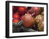 Baubles for Sale in the Viennese Christmas Market, Vienna, Austria.-Jon Hicks-Framed Photographic Print