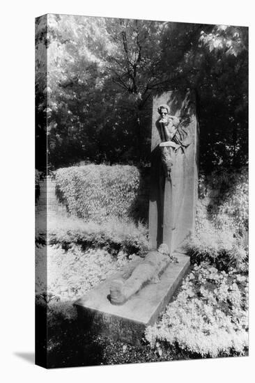 Baudelaire's Tomb, Monparnasse Cemetery, Paris-Simon Marsden-Stretched Canvas