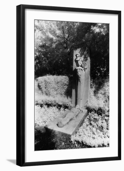 Baudelaire's Tomb, Monparnasse Cemetery, Paris-Simon Marsden-Framed Giclee Print