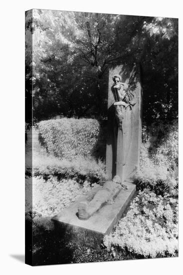 Baudelaire's Tomb, Monparnasse Cemetery, Paris-Simon Marsden-Stretched Canvas