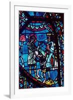 Baudoin tells Charlemagne of the death of Roland, stained glass, Chartres Cathedral, 1194-1260-Unknown-Framed Giclee Print