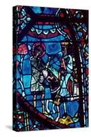 Baudoin tells Charlemagne of the death of Roland, stained glass, Chartres Cathedral, 1194-1260-Unknown-Stretched Canvas