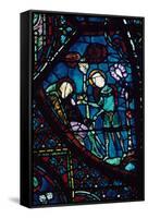 Baudoin Tends the Dying Roland, Stained Glass, Chartres Cathedral, France, 1194-1260-null-Framed Stretched Canvas