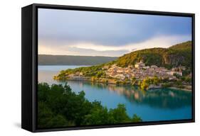 Bauduen Village, Lac De Sainte-Croix, Gorges Du Verdon, France, Europe-Peter Groenendijk-Framed Stretched Canvas