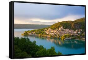 Bauduen Village, Lac De Sainte-Croix, Gorges Du Verdon, France, Europe-Peter Groenendijk-Framed Stretched Canvas