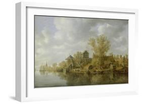Bauerngehoefte Am Fluss, 1636-Jan Van Goyen-Framed Giclee Print