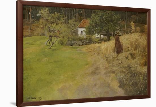 Bauersfrau Bei Der Erntearbeit, 1889-Fritz Thaulow-Framed Giclee Print