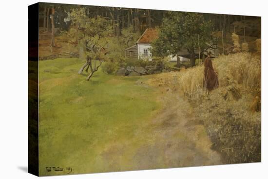 Bauersfrau Bei Der Erntearbeit, 1889-Fritz Thaulow-Stretched Canvas