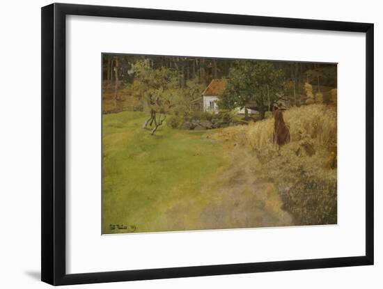 Bauersfrau Bei Der Erntearbeit, 1889-Fritz Thaulow-Framed Giclee Print