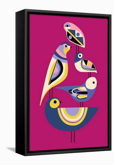 Bauhaus Birds-null-Framed Stretched Canvas