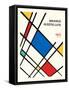 Bauhaus Geometric Design Retro-Retrodrome-Framed Stretched Canvas