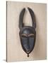 Baule Horned Mask, Ivory Coast, 19th-20th Century (Wood & Horn)-null-Stretched Canvas