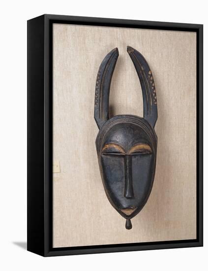 Baule Horned Mask, Ivory Coast, 19th-20th Century (Wood & Horn)-null-Framed Stretched Canvas