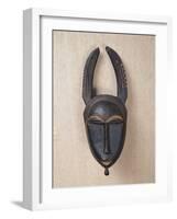 Baule Horned Mask, Ivory Coast, 19th-20th Century (Wood & Horn)-null-Framed Giclee Print