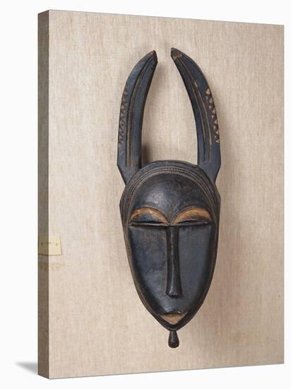 Baule Horned Mask, Ivory Coast, 19th-20th Century (Wood & Horn)-null-Stretched Canvas