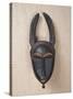 Baule Horned Mask, Ivory Coast, 19th-20th Century (Wood & Horn)-null-Stretched Canvas