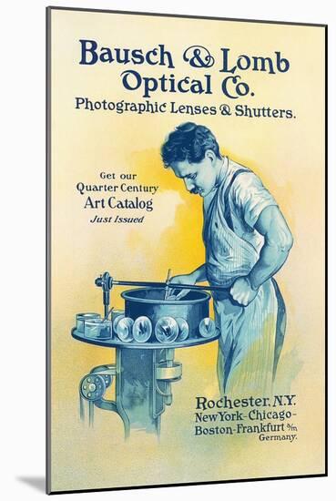 Bausch and Lomb, Lens Grinder-null-Mounted Art Print