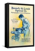 Bausch and Lomb, Lens Grinder-null-Framed Stretched Canvas